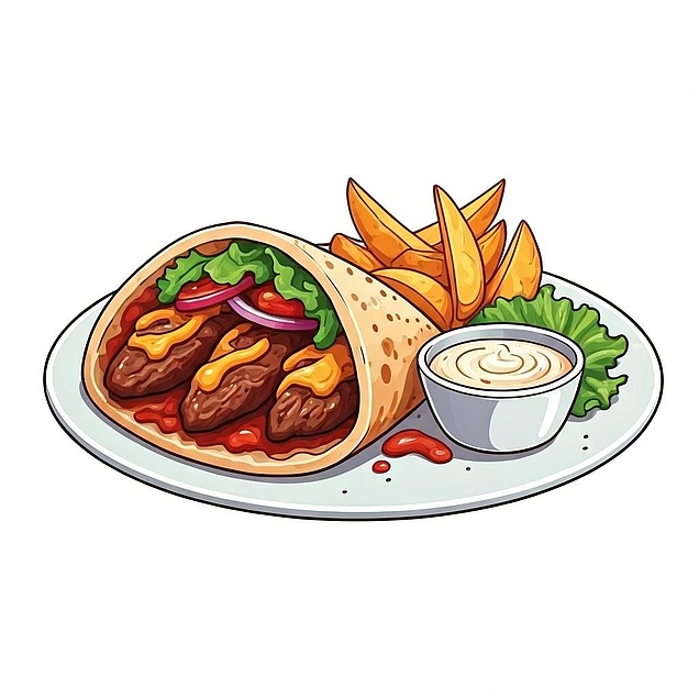 Kebab Pit  turceasc - Vector Illustration